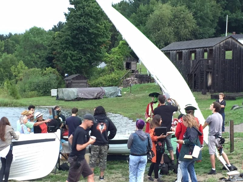 une équipe de tournage à travailler sur le site historique à le Havre de la découverte