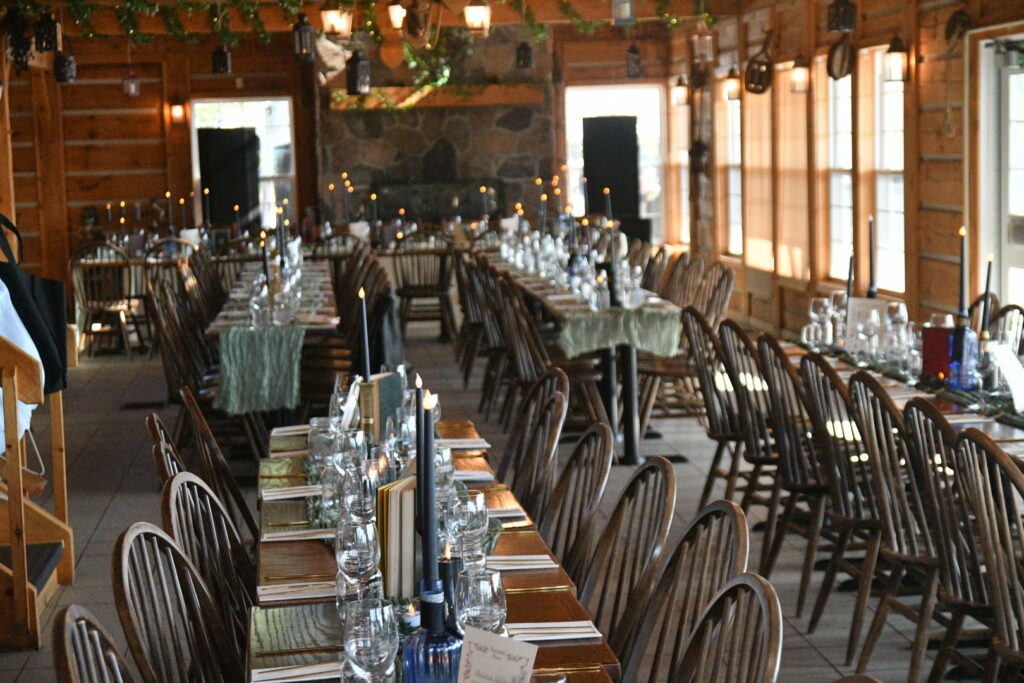 MRC_6420 Interior set up with long tables and seating