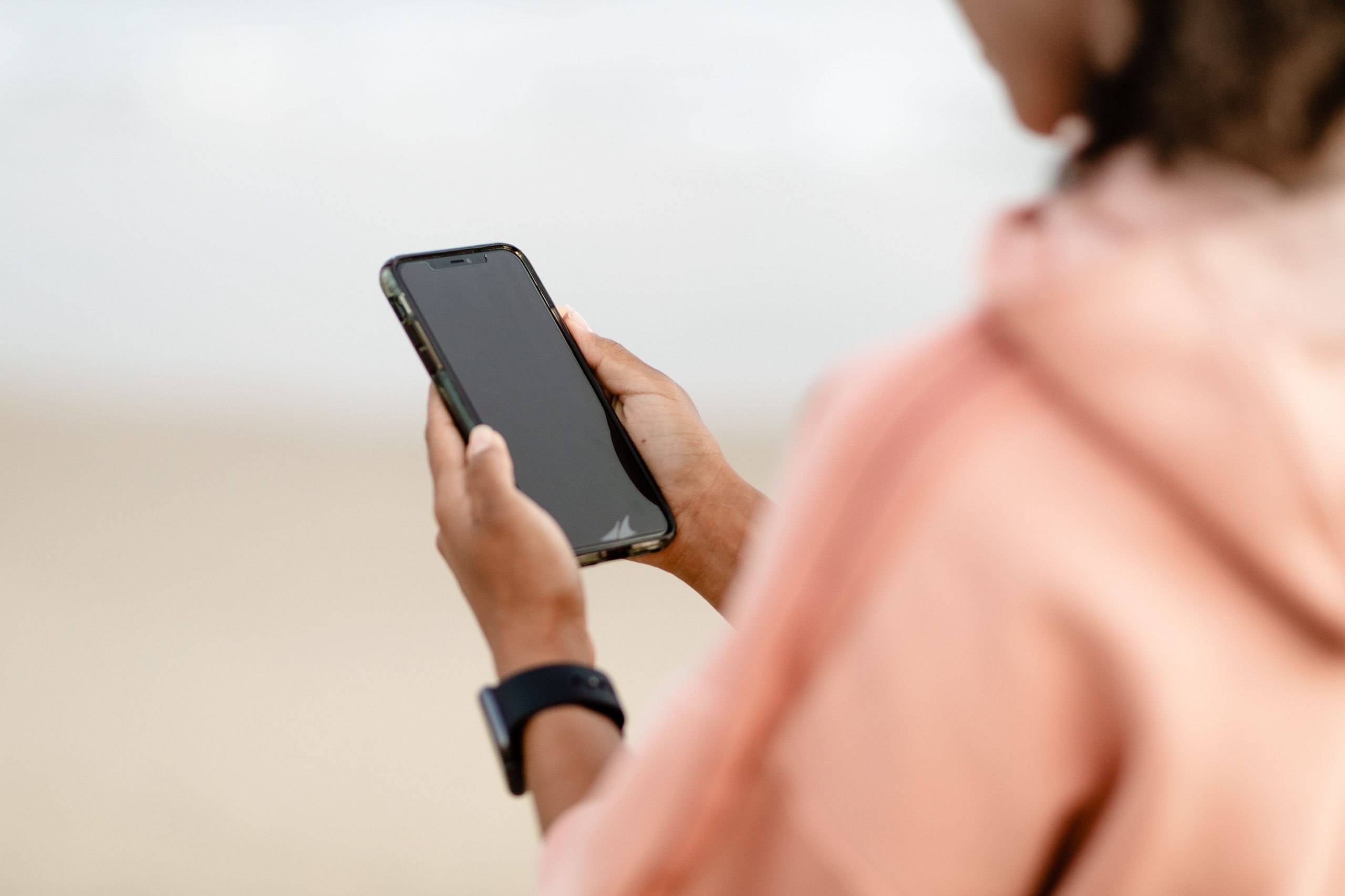 Person looking at their phone.
