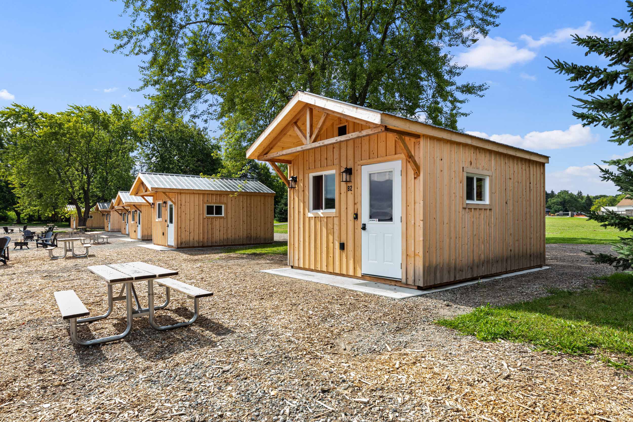Side view of the Cabins at Discovery Harbour